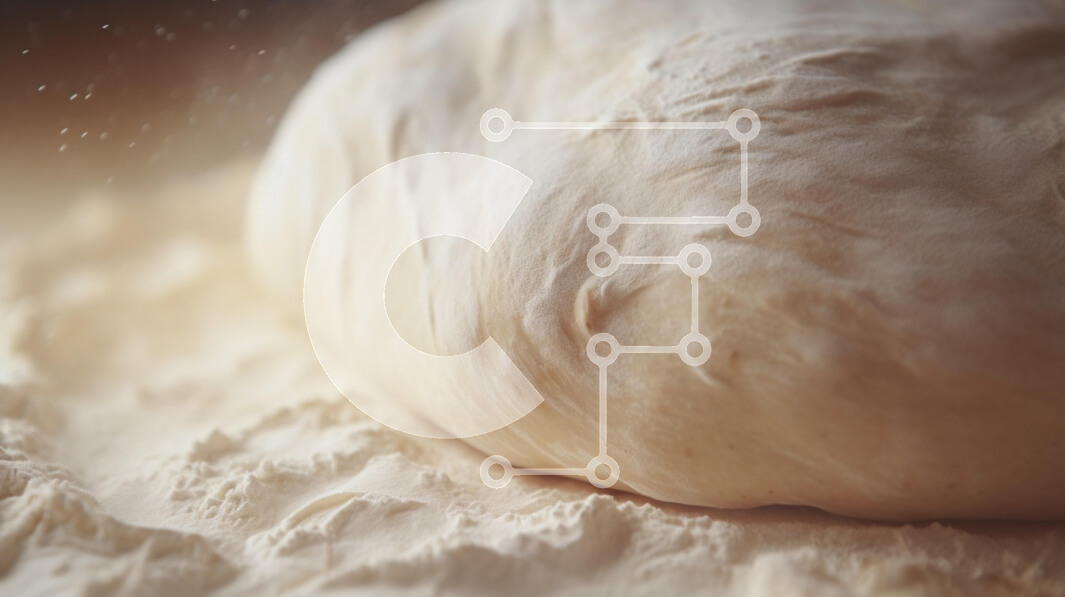 Intra Συλλεκτικό Ξύλινο Παζλ Plywood  4mm - Κοντινό πλάνο της ζύμης σε αλευρωμένη επιφάνεια Σε Ξύλινο Κουτί - Διαστάσεις: 10x10 cm – 25 κομμάτια