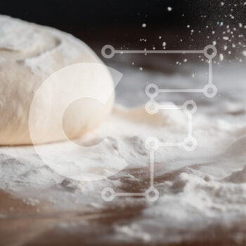 Intra Συλλεκτικό Ξύλινο Παζλ Plywood  4mm - Φρεσκοζυμωμένη ζύμη που περιβάλλεται από αλεύρι Σε Ξύλινο Κουτί - Διαστάσεις: 10x10 cm – 25 κομμάτια - Image 1