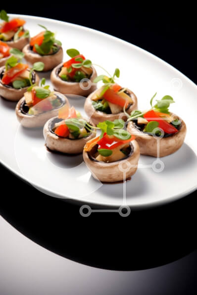 Intra Συλλεκτικό Ξύλινο Παζλ Plywood  4mm - Μανιτάρια γεμιστά με λαχανικά Σε Ξύλινο Κουτί - Διαστάσεις: 10x10 cm – 25 κομμάτια