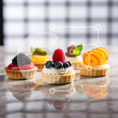 Intra Συλλεκτικό Ξύλινο Παζλ Plywood  4mm - Πολύχρωμη ποικιλία από τάρτες φρούτων Σε Ξύλινο Κουτί - Διαστάσεις: 10x10 cm – 25 κομμάτια - Image 1