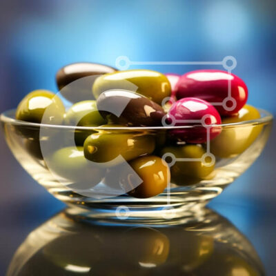 Intra Συλλεκτικό Ξύλινο Παζλ Plywood 4mm - Ποικιλία ελιών σε γυάλινο μπολ Σε Ξύλινο Κουτί - Διαστάσεις: 10x10 cm – 25 κομμάτια - Image 1