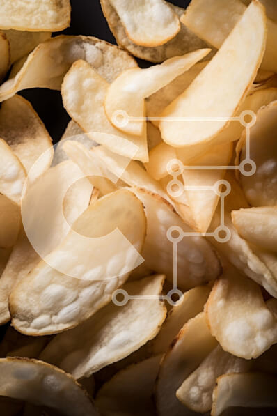 Intra Συλλεκτικό Ξύλινο Παζλ Plywood  4mm - Κοντινό πλάνο με τραγανά πατατάκια Σε Ξύλινο Κουτί - Διαστάσεις: 10x10 cm – 25 κομμάτια