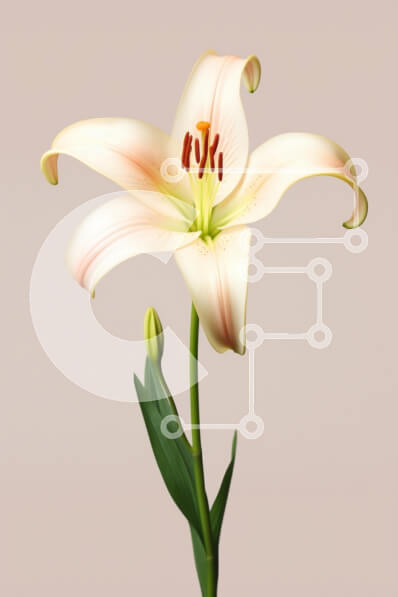 Intra Συλλεκτικό Ξύλινο Παζλ Plywood  4mm - Κομψό λουλούδι κρίνου Σε Ξύλινο Κουτί - Διαστάσεις: 10x10 cm – 25 κομμάτια