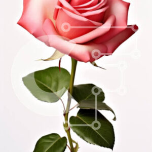 Intra Συλλεκτικό Ξύλινο Παζλ Plywood  4mm - Ροζ τριαντάφυλλο με πράσινα φύλλα Σε Ξύλινο Κουτί - Διαστάσεις: 10x10 cm – 25 κομμάτια