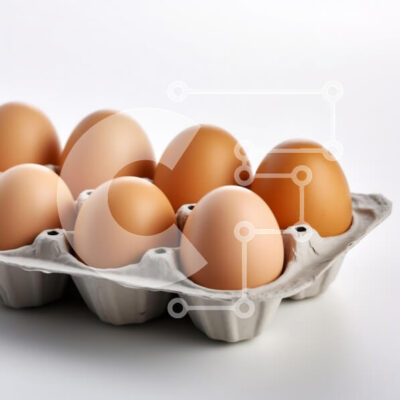 Intra Συλλεκτικό Ξύλινο Παζλ Plywood 4mm - Κουτί αυγών σε άσπρο φόντο Σε Ξύλινο Κουτί - Διαστάσεις: 10x10 cm – 25 κομμάτια - Image 1