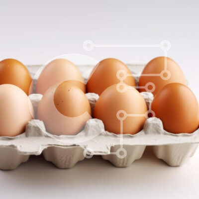 Intra Συλλεκτικό Ξύλινο Παζλ Plywood 4mm - Κουτί αυγών με καφέ και ανοιχτόχρωμο κέλυφος Σε Ξύλινο Κουτί - Διαστάσεις: 10x10 cm – 25 κομμάτια - Image 1