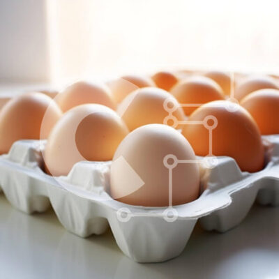 Intra Συλλεκτικό Ξύλινο Παζλ Plywood 4mm - Φρέσκα αυγά σε χαρτοκιβώτιο Σε Ξύλινο Κουτί - Διαστάσεις: 10x10 cm – 25 κομμάτια - Image 1