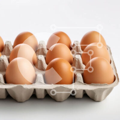 Intra Συλλεκτικό Ξύλινο Παζλ Plywood  4mm - Φρέσκα καφέ αυγά σε χαρτοκιβώτιο Σε Ξύλινο Κουτί - Διαστάσεις: 10x10 cm – 25 κομμάτια - Image 1