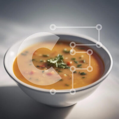 Intra Συλλεκτικό Ξύλινο Παζλ Plywood  4mm - Μπολ με σούπα με βότανα και λαχανικά Σε Ξύλινο Κουτί - Διαστάσεις: 10x10 cm – 25 κομμάτια - Image 1