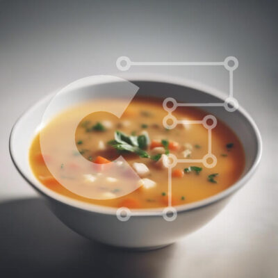 Intra Συλλεκτικό Ξύλινο Παζλ Plywood  4mm - Μπολ με σούπα λαχανικών Σε Ξύλινο Κουτί - Διαστάσεις: 10x10 cm – 25 κομμάτια - Image 1