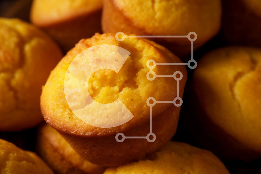 Intra Συλλεκτικό Ξύλινο Παζλ Plywood  4mm - Μάφιν φρεσκοψημένου καλαμποκιού Σε Ξύλινο Κουτί - Διαστάσεις: 10x10 cm – 25 κομμάτια