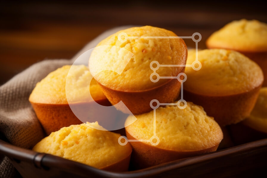 Intra Συλλεκτικό Ξύλινο Παζλ Plywood  4mm - Μάφιν φρεσκοψημένου καλαμποκιού Σε Ξύλινο Κουτί - Διαστάσεις: 10x10 cm – 25 κομμάτια