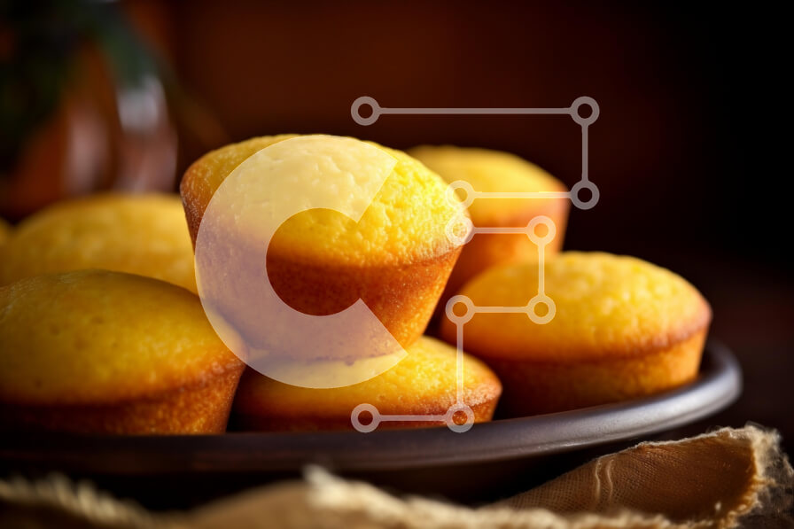 Intra Συλλεκτικό Ξύλινο Παζλ Plywood  4mm - Μάφιν φρεσκοψημένου καλαμποκιού Σε Ξύλινο Κουτί - Διαστάσεις: 10x10 cm – 25 κομμάτια