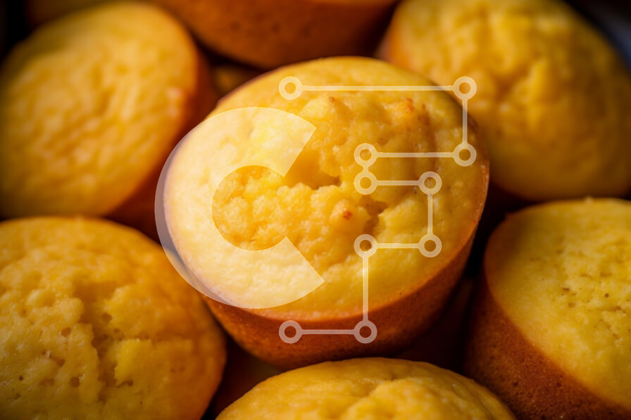 Intra Συλλεκτικό Ξύλινο Παζλ Plywood  4mm - Μάφιν φρεσκοψημένου καλαμποκιού Σε Ξύλινο Κουτί - Διαστάσεις: 10x10 cm – 25 κομμάτια