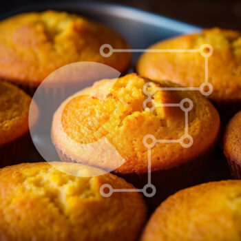 Intra Συλλεκτικό Ξύλινο Παζλ Plywood  4mm - Φρεσκοψημένα Muffins Σε Ξύλινο Κουτί - Διαστάσεις: 10x10 cm – 25 κομμάτια - Image 1