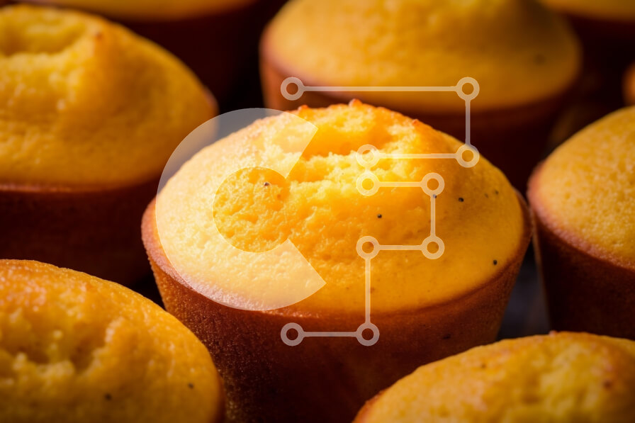 Intra Συλλεκτικό Ξύλινο Παζλ Plywood  4mm - Μάφιν φρεσκοψημένου καλαμποκιού Σε Ξύλινο Κουτί - Διαστάσεις: 10x10 cm – 25 κομμάτια