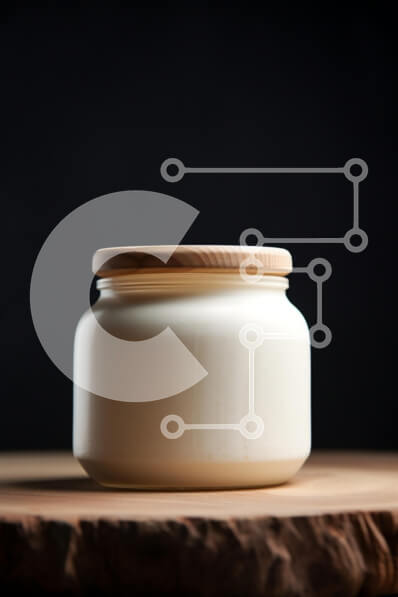 Intra Συλλεκτικό Ξύλινο Παζλ Plywood  4mm - Κρεμώδης ουσία σε γυάλινο βάζο με ξύλινο καπάκι Σε Ξύλινο Κουτί - Διαστάσεις: 10x10 cm – 25 κομμάτια