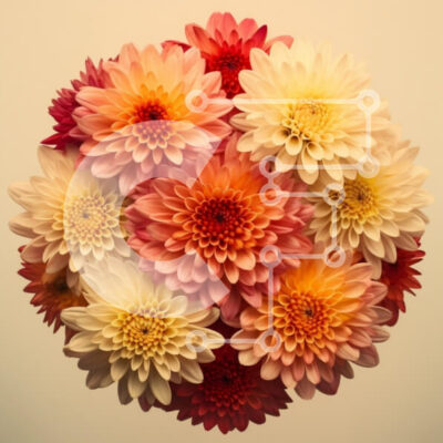 Intra Συλλεκτικό Ξύλινο Παζλ Plywood  4mm - Πολύχρωμη Floral Σύνθεση Σε Ξύλινο Κουτί - Διαστάσεις: 10x10 cm – 25 κομμάτια - Image 1