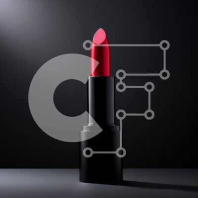 Intra Συλλεκτικό Ξύλινο Παζλ Plywood  4mm - Κομψό κόκκινο κραγιόν σε σκούρο φόντο Σε Ξύλινο Κουτί - Διαστάσεις: 10x10 cm – 25 κομμάτια - Image 1