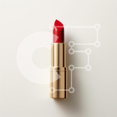 Intra Συλλεκτικό Ξύλινο Παζλ Plywood  4mm - Κομψό κόκκινο κραγιόν σε χρυσή θήκη Σε Ξύλινο Κουτί - Διαστάσεις: 10x10 cm – 25 κομμάτια - Image 1