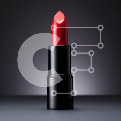 Intra Συλλεκτικό Ξύλινο Παζλ Plywood  4mm - Κομψό κόκκινο κραγιόν σε σκούρο φόντο Σε Ξύλινο Κουτί - Διαστάσεις: 10x10 cm – 25 κομμάτια - Image 1