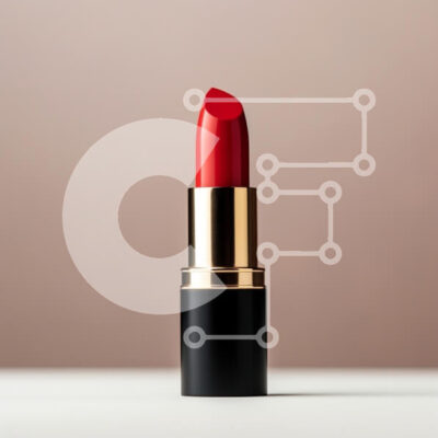 Intra Συλλεκτικό Ξύλινο Παζλ Plywood  4mm - Κομψό κόκκινο κραγιόν σωλήνα Σε Ξύλινο Κουτί - Διαστάσεις: 10x10 cm – 25 κομμάτια - Image 1