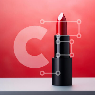 Intra Συλλεκτικό Ξύλινο Παζλ Plywood  4mm - Ζωντανό κόκκινο κραγιόν σε λευκή επιφάνεια Σε Ξύλινο Κουτί - Διαστάσεις: 10x10 cm – 25 κομμάτια - Image 1