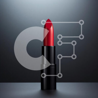 Intra Συλλεκτικό Ξύλινο Παζλ Plywood 4mm - Κόκκινος σωλήνας κραγιόν σε σκούρο φόντο Σε Ξύλινο Κουτί - Διαστάσεις: 10x10 cm – 25 κομμάτια - Image 1