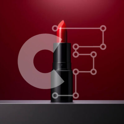 Intra Συλλεκτικό Ξύλινο Παζλ Plywood 4mm - Κόκκινο κραγιόν σε κομψή επιφάνεια Σε Ξύλινο Κουτί - Διαστάσεις: 10x10 cm – 25 κομμάτια - Image 1