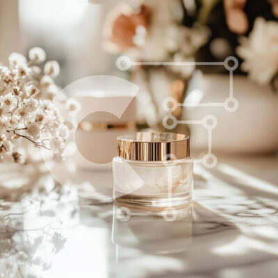 Intra Συλλεκτικό Ξύλινο Παζλ Plywood  4mm - Πολυτελείς καλλυντικές κρέμες σε μαρμάρινο πάγκο Σε Ξύλινο Κουτί - Διαστάσεις: 10x10 cm – 25 κομμάτια - Image 1