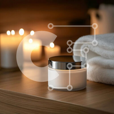 Intra Συλλεκτικό Ξύλινο Παζλ Plywood  4mm - Βάζο περιποίησης δέρματος με κεριά και πετσέτες Σε Ξύλινο Κουτί - Διαστάσεις: 10x10 cm – 25 κομμάτια - Image 1