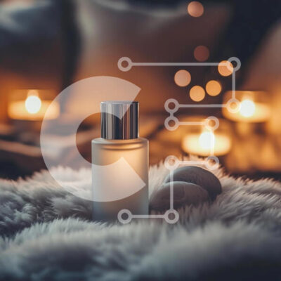 Intra Συλλεκτικό Ξύλινο Παζλ Plywood  4mm - Γαλήνιο μπουκάλι αρώματος με απαλό φωτισμό και φυσικά στοιχεία Σε Ξύλινο Κουτί - Διαστάσεις: 10x10 cm – 25 κομμάτια - Image 1