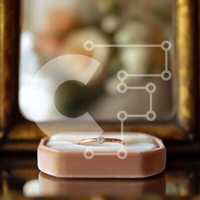 Intra Συλλεκτικό Ξύλινο Παζλ Plywood 4mm - Κομψό χρυσό δαχτυλίδι σε βελούδινο μαξιλάρι Σε Ξύλινο Κουτί - Διαστάσεις: 10x10 cm – 25 κομμάτια - Image 1