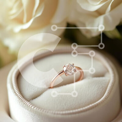 Intra Συλλεκτικό Ξύλινο Παζλ Plywood  4mm - Κομψό δαχτυλίδι αρραβώνων σε βελούδινο κουτί Σε Ξύλινο Κουτί - Διαστάσεις: 10x10 cm – 25 κομμάτια - Image 1