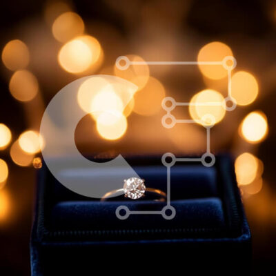 Intra Συλλεκτικό Ξύλινο Παζλ Plywood  4mm - Κομψό διαμαντένιο δαχτυλίδι που εμφανίζεται σε βελούδινο κουτί Σε Ξύλινο Κουτί - Διαστάσεις: 10x10 cm – 25 κομμάτια - Image 1