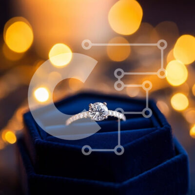 Intra Συλλεκτικό Ξύλινο Παζλ Plywood  4mm - Κομψό διαμαντένιο δαχτυλίδι αρραβώνων σε βελούδινο κουτί Σε Ξύλινο Κουτί - Διαστάσεις: 10x10 cm – 25 κομμάτια - Image 1