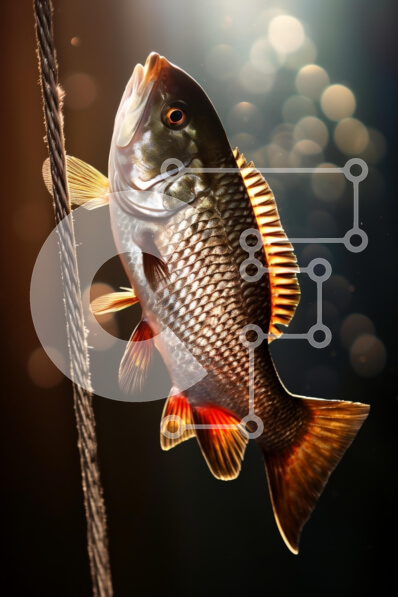 Intra Συλλεκτικό Ξύλινο Παζλ Plywood  4mm - Πιασμένα ψάρια με δραματικό φωτισμό Σε Ξύλινο Κουτί - Διαστάσεις: 10x10 cm – 25 κομμάτια