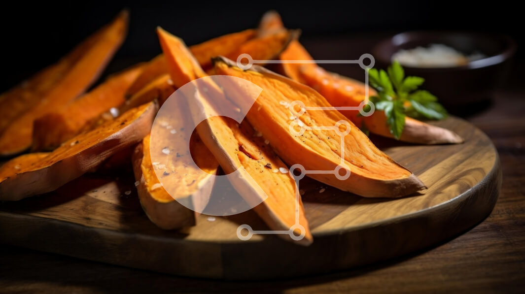 Intra Συλλεκτικό Ξύλινο Παζλ Plywood  4mm - Σφήνες γλυκοπατάτας σε ξύλινη σανίδα Σε Ξύλινο Κουτί - Διαστάσεις: 10x10 cm – 25 κομμάτια