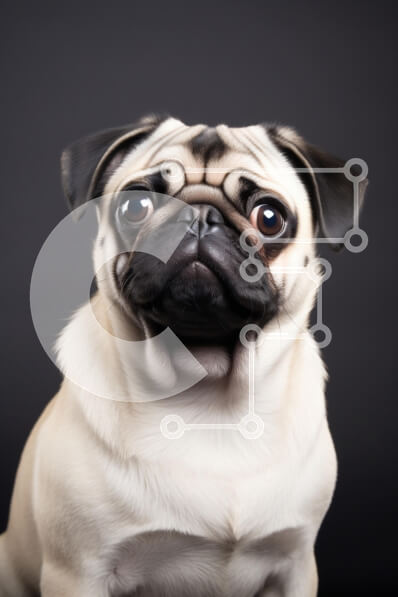 Intra Συλλεκτικό Ξύλινο Παζλ Plywood  4mm - Χαριτωμένο πορτρέτο σκυλιών πατημασιά Σε Ξύλινο Κουτί - Διαστάσεις: 10x10 cm – 25 κομμάτια