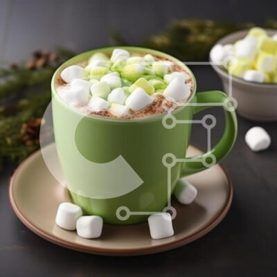 Intra Συλλεκτικό Ξύλινο Παζλ Plywood  4mm - Ζεστή ζεστή σοκολάτα με Marshmallows Σε Ξύλινο Κουτί - Διαστάσεις: 10x10 cm – 25 κομμάτια - Image 1