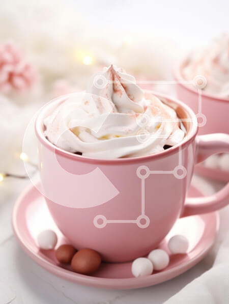 Intra Συλλεκτικό Ξύλινο Παζλ Plywood  4mm - Νόστιμη σαντιγί σε ροζ φλιτζάνι Σε Ξύλινο Κουτί - Διαστάσεις: 10x10 cm – 25 κομμάτια