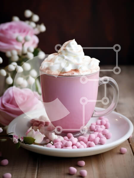 Intra Συλλεκτικό Ξύλινο Παζλ Plywood  4mm - Ροζ ρόφημα με σαντιγί και καραμέλες Σε Ξύλινο Κουτί - Διαστάσεις: 10x10 cm – 25 κομμάτια