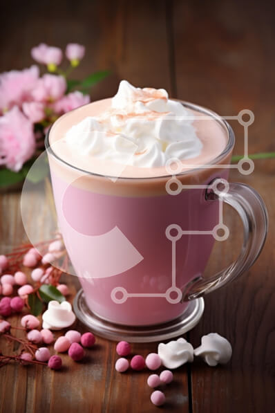 Intra Συλλεκτικό Ξύλινο Παζλ Plywood  4mm - Ροζ ρόφημα με σαντιγί και διακοσμητικές καραμέλες Σε Ξύλινο Κουτί - Διαστάσεις: 10x10 cm – 25 κομμάτια