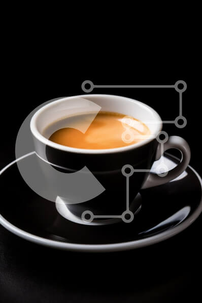 Intra Συλλεκτικό Ξύλινο Παζλ Plywood  4mm - Κοντινό πλάνο του εσπρέσο σε ένα φλιτζάνι μαύρου καφέ Σε Ξύλινο Κουτί - Διαστάσεις: 10x10 cm – 25 κομμάτια