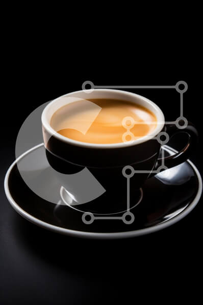 Intra Συλλεκτικό Ξύλινο Παζλ Plywood  4mm - Κοντινό πλάνο ενός μαύρου φλιτζάνι καφέ γεμάτο με κρεμώδες ρόφημα Σε Ξύλινο Κουτί - Διαστάσεις: 10x10 cm – 25 κομμάτια