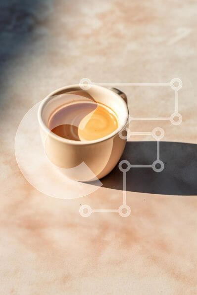 Intra Συλλεκτικό Ξύλινο Παζλ Plywood  4mm - Φλιτζάνι καφέ με κρεμώδεις στροβιλισμούς Σε Ξύλινο Κουτί - Διαστάσεις: 10x10 cm – 25 κομμάτια