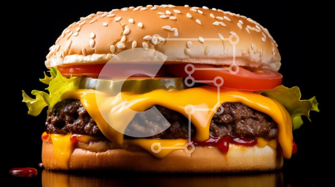 Intra Συλλεκτικό Ξύλινο Παζλ Plywood  4mm - Νόστιμο Cheeseburger με φρέσκα υλικά Σε Ξύλινο Κουτί - Διαστάσεις: 10x10 cm – 25 κομμάτια