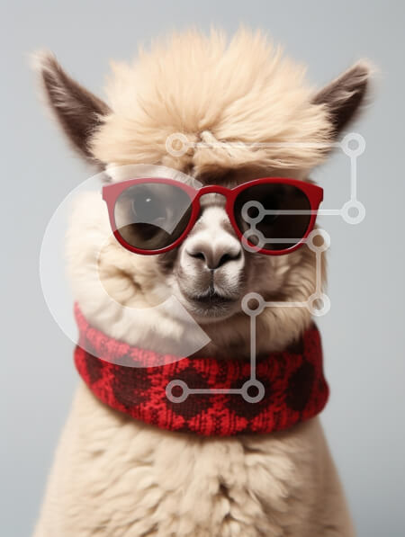 Intra Συλλεκτικό Ξύλινο Παζλ Plywood  4mm - Μοντέρνο λάμα με γυαλιά ηλίου και κασκόλ Σε Ξύλινο Κουτί - Διαστάσεις: 10x10 cm – 25 κομμάτια