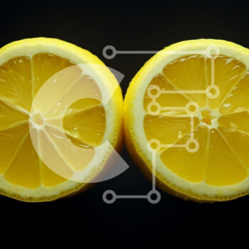 Intra Συλλεκτικό Ξύλινο Παζλ Plywood  4mm - Φρεσκοκομμένα λεμόνια σε σκούρο φόντο Σε Ξύλινο Κουτί - Διαστάσεις: 10x10 cm – 25 κομμάτια - Image 1