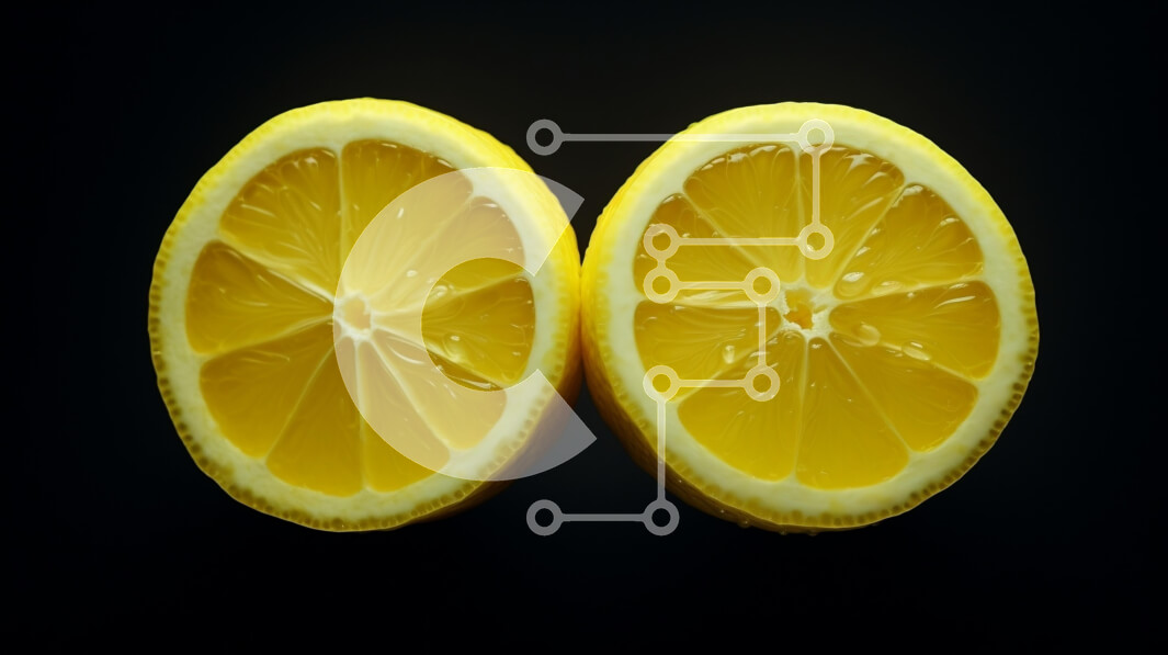 Intra Συλλεκτικό Ξύλινο Παζλ Plywood  4mm - Φρεσκοκομμένα λεμόνια σε σκούρο φόντο Σε Ξύλινο Κουτί - Διαστάσεις: 10x10 cm – 25 κομμάτια